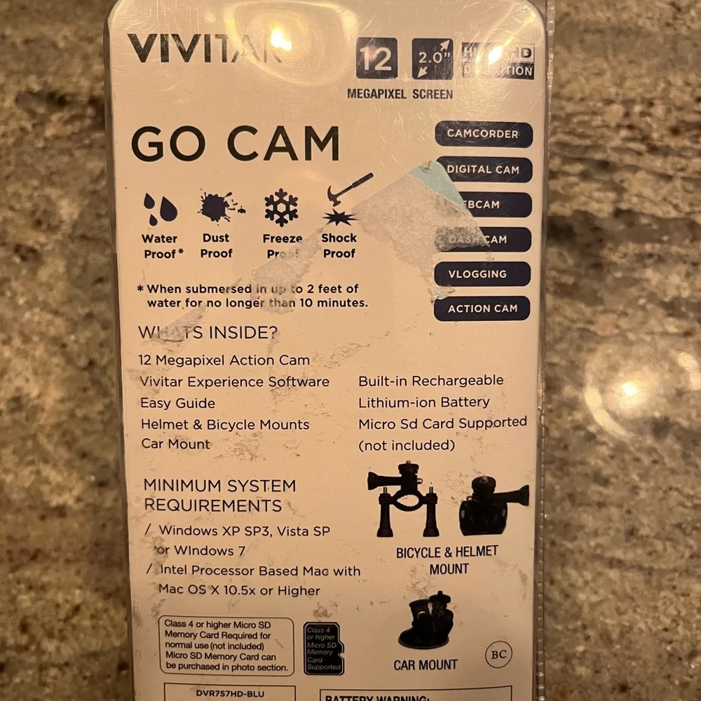 Vivitar DVR757-BLU Go Cam